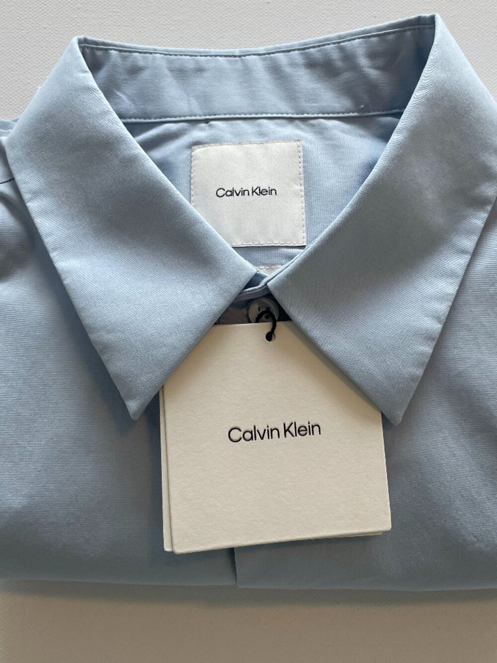 Calvin Klein Light Blue Stretch-Cotton Button-Down Shirt 💙